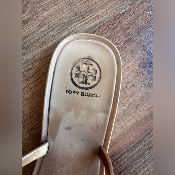 Authentic Tory Burch mini miller Gold Flip Flops - Picture 3 of 4